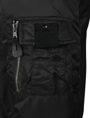 Paulton Bomber Jacket in Black - Tokyo Laundry