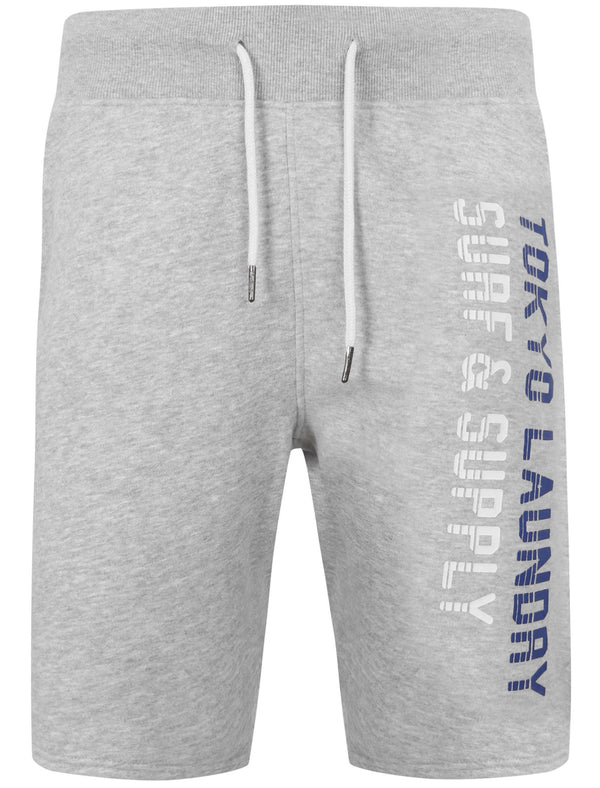 Pella Brush Back Fleece Jogger Shorts In Light Grey Marl - Tokyo Laundry