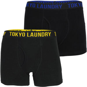 Pellipar ( 2 Pack ) Boxer Shorts Set in Olympian Blue / Yellow - Tokyo Laundry