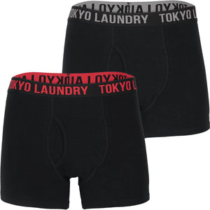 Pellipar ( 2 Pack ) Boxer Shorts Set in Tomato / Light Grey Marl - Tokyo Laundry