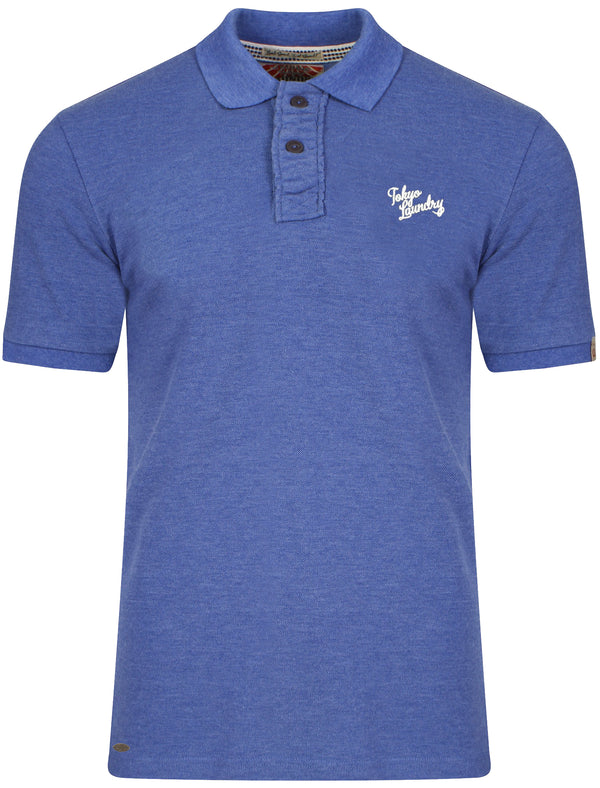 Penn State Polo Shirt in Cornflower Blue Marl - Tokyo Laundry