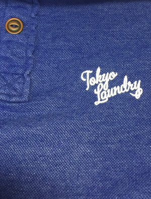 Penn State Polo Shirt in Cornflower Blue Marl - Tokyo Laundry