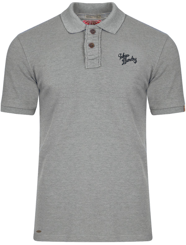 Penn State Polo Shirt in Light Grey Marl - Tokyo Laundry