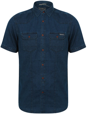 Perez Denim Short Sleeve Shirt in Deep Indigo - Tokyo Laundry