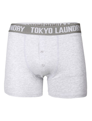 Perth Boxer Shorts in Vintage Indigo / Ice Grey Marl - Tokyo Laundry