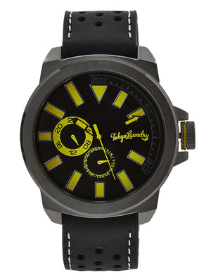Peyton Analogue Watch in Black / Lime - Tokyo Laundry