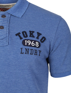 Point Lowe Polo Shirt in Cornflower Blue Marl - Tokyo Laundry