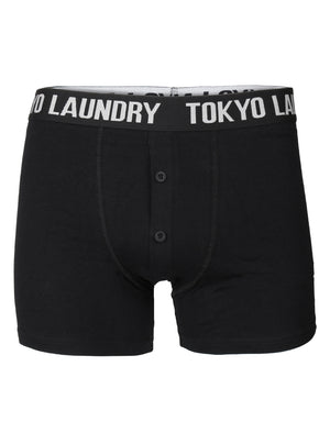 Boxer Shorts in Black / Mid Grey - Tokyo Laundry