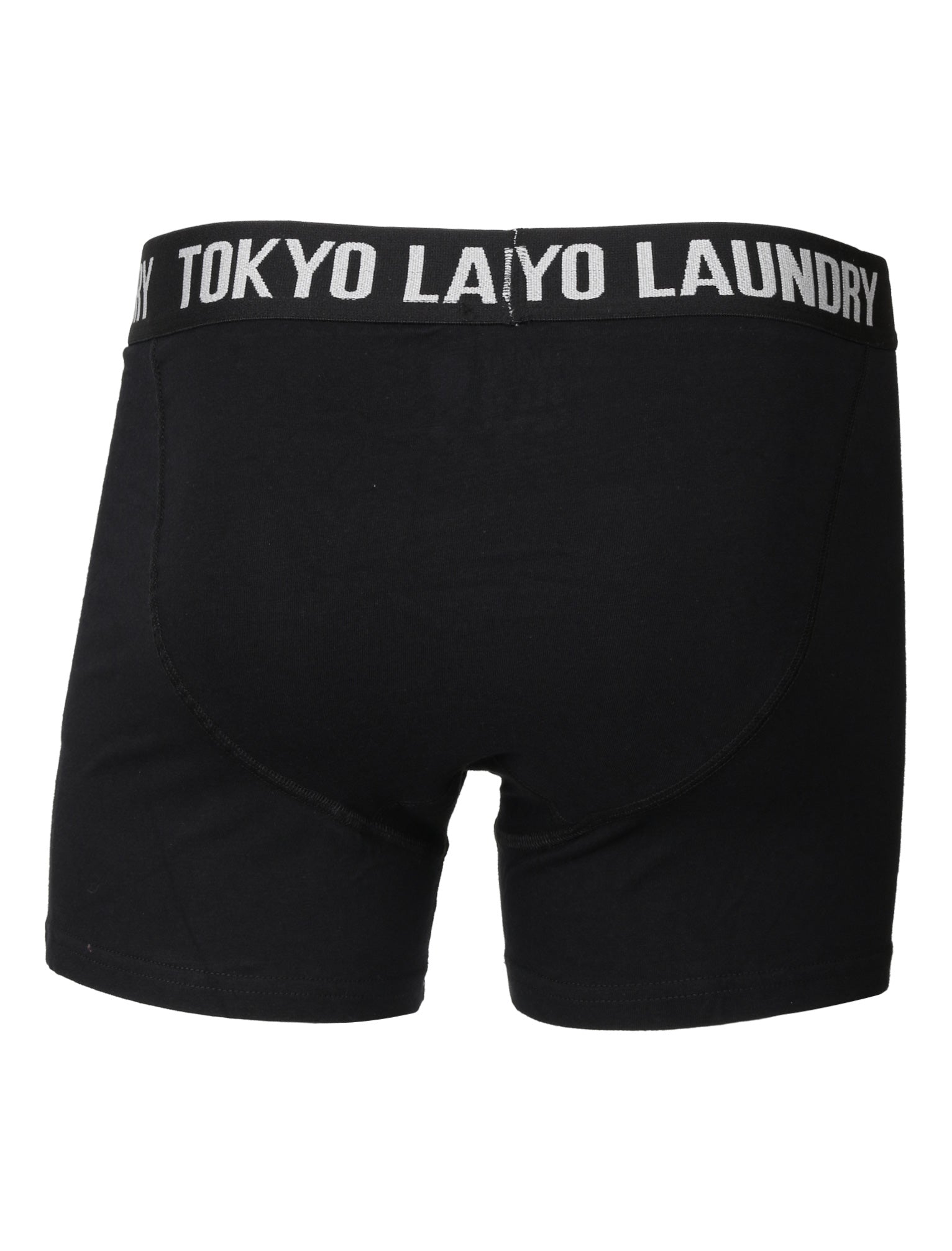 Boxer Shorts in Black / Mid Grey - Tokyo Laundry