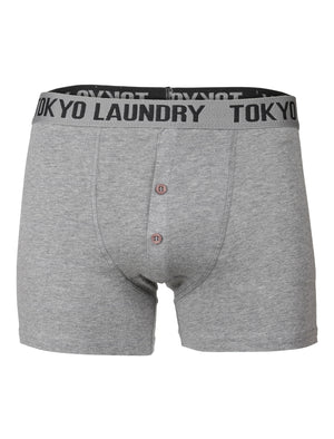 Boxer Shorts in Black / Mid Grey - Tokyo Laundry
