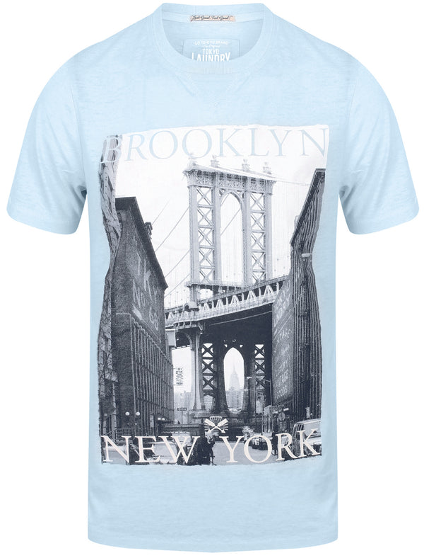 Port Hewlett Motif Burnout T-Shirt In Angel Falls - Tokyo Laundry