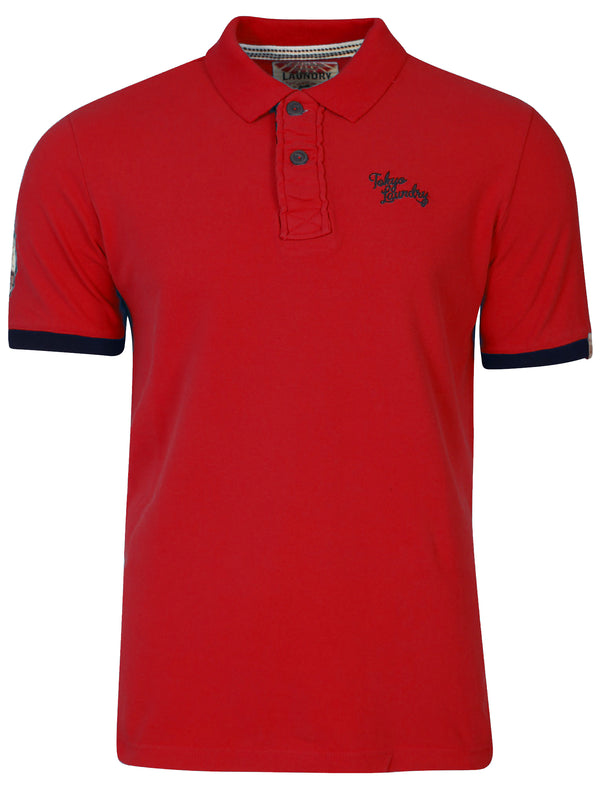 Port Orange Polo Shirt in Tokyo Red - Tokyo Laundry