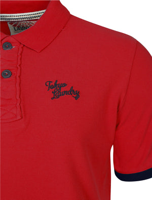 Port Orange Polo Shirt in Tokyo Red - Tokyo Laundry