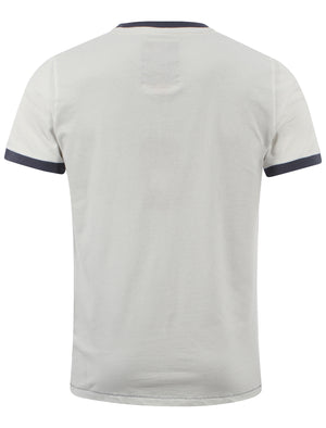 Port Vincent Cotton Ringer T-Shirt in Ivory - Tokyo Laundry