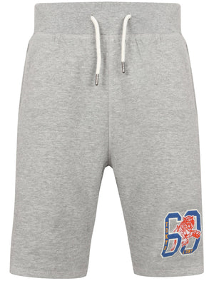 Portland Bay Applique Jogger Shorts In Light Grey Marl - Tokyo Laundry