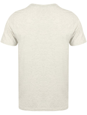 Premium Motif Cotton T-Shirt in Oatgrey Marl - Tokyo Laundry