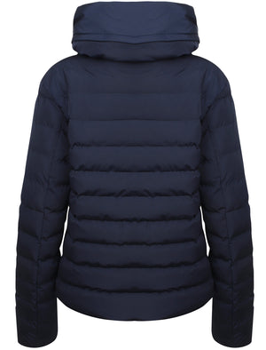 Quince Quilted Puffer Jacket with Extendable Hood in Peacoat - Tokyo Laundry