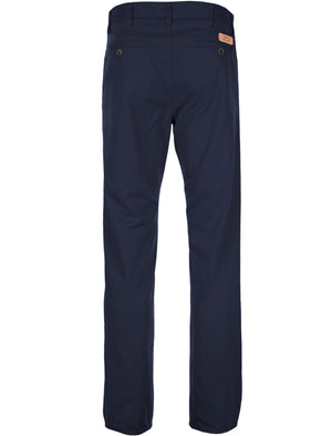 Flynn Cotton Twill Chino Trousers in True Navy - Tokyo Laundry