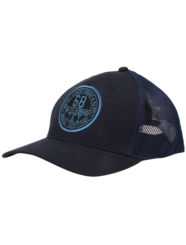Reason Mesh Panel Trucker Cap in Midnight Blue - Tokyo Laundry