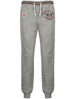 Red Lake Falls Cuffed Joggers in Light Grey Marl - Tokyo Laundry