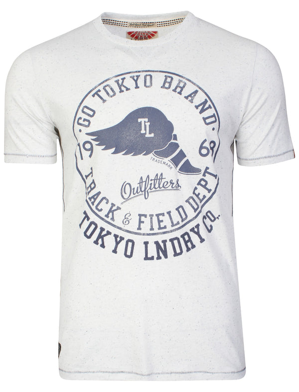 Reeves Point printed nep t-shirt in egg shell - Tokyo Laundry