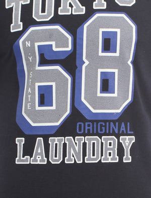 Tokyo Laundry Retro Varsity navy t-shirt