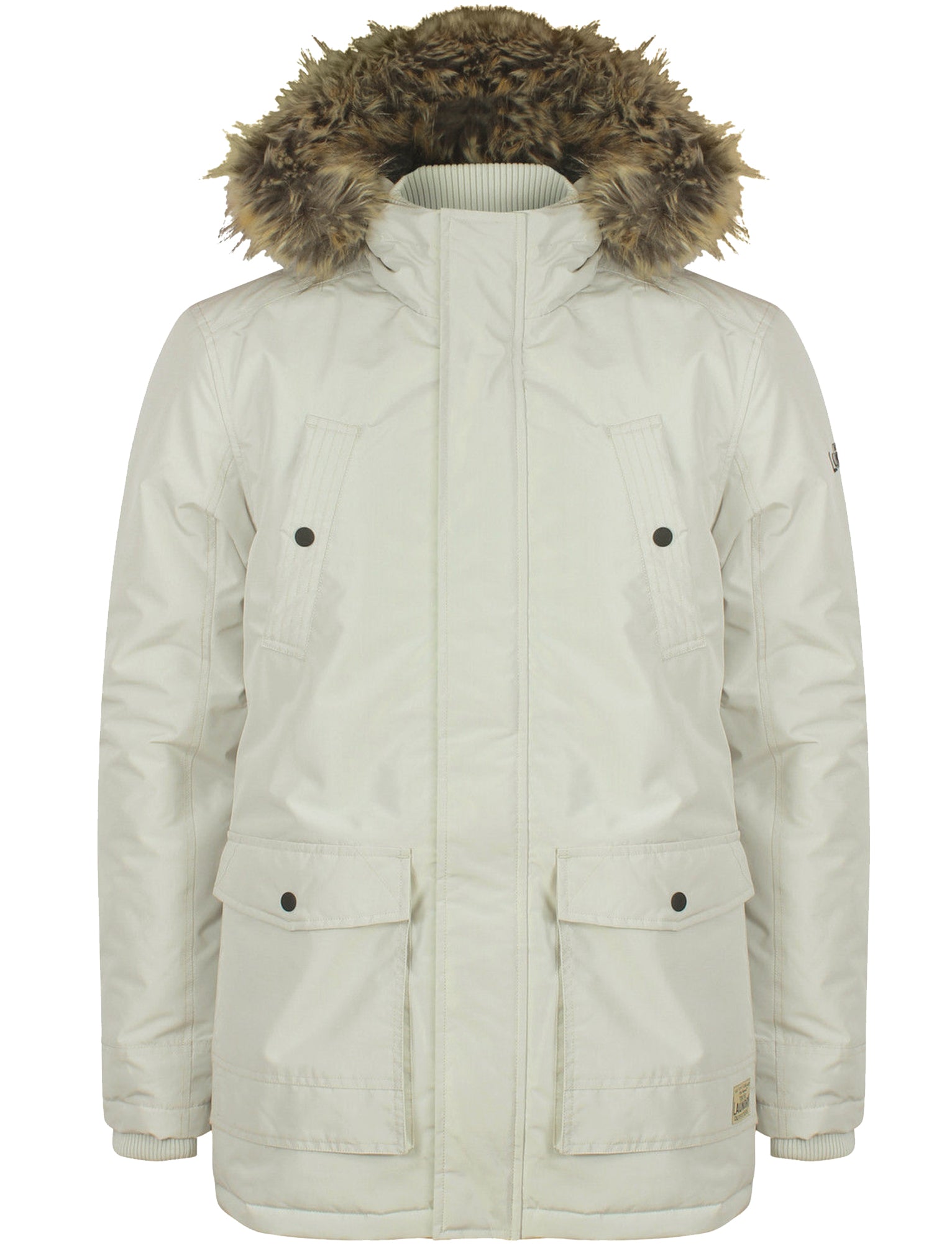 Mens white parka coats with fur hood online