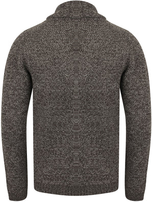 Riley Wool Blend Shawl Neck Cardigan In Charcoal Marl - Tokyo Laundry