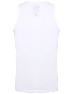 Riser Faded Tropical Print Vest Top In Optic White - Tokyo Laundry