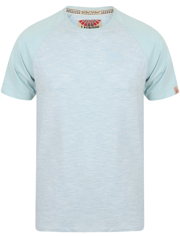 Rollingwood Raglan Sleeve Baseball T-Shirt In Angel Falls - Tokyo Laundry