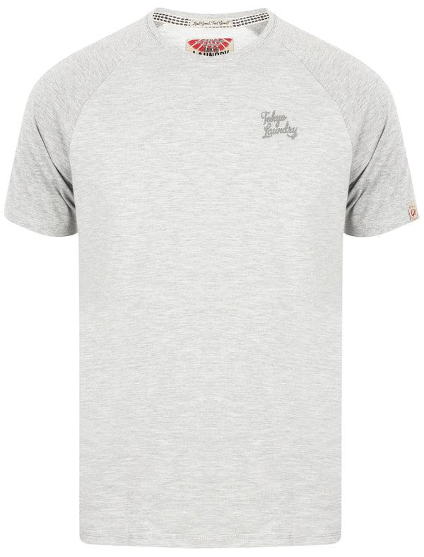 Rollingwood Raglan Sleeve Baseball T-Shirt In Light Grey Marl - Tokyo Laundry