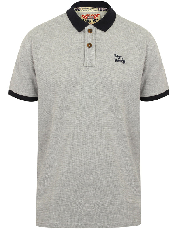 Roma Springs Pique Polo Shirt in Light Grey Marl - Tokyo Laundry