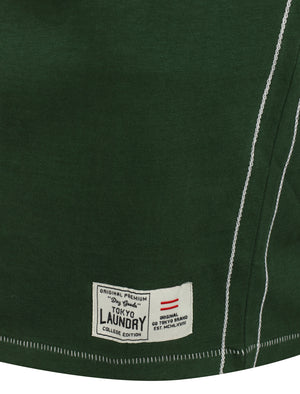 Rookie Short Sleeve Cotton T-Shirt In Dark Green - Tokyo Laundry