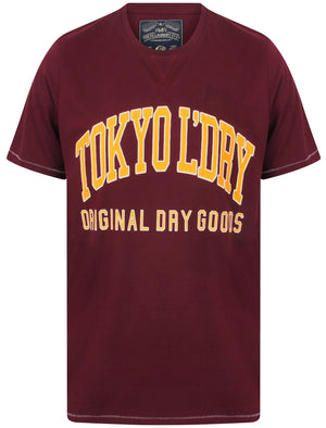 Rookie Crew Neck Cotton T-Shirt In Wine Tasting - Tokyo Laundry