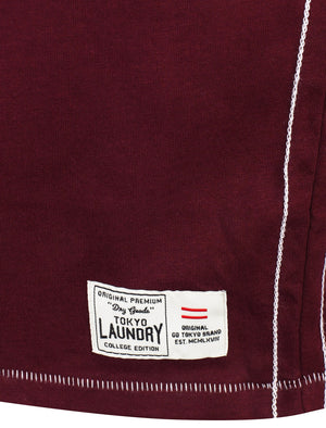 Rookie Crew Neck Cotton T-Shirt In Wine Tasting - Tokyo Laundry
