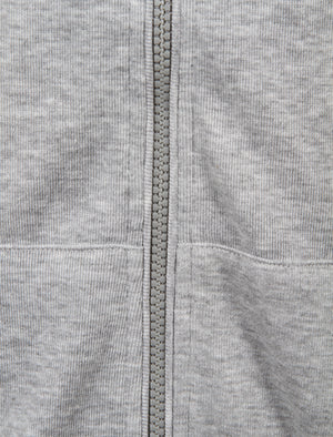 Rousey  Zip Through Hoodie in Light Grey Marl - Tokyo Laundry Active