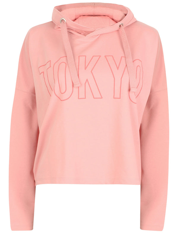 Sadie Cropped Oversized Hoodie In Bridal Rose - Tokyo Laundry