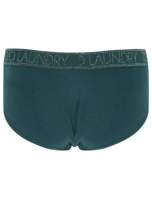 Sally (5 Pack) Assorted Hipster Briefs In Rhubarb / Black / Deep Teal / Pickled Beet - Tokyo Laundry