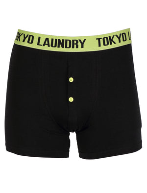 Tokyo Laundry Samson boxer shorts ( 2 Pack ) Grass Green & Navy