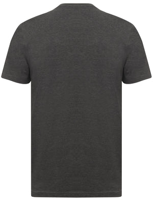 San Service Motif Cotton T-Shirt In Charcoal Marl - Tokyo Laundry