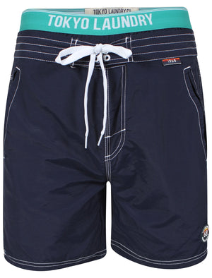 Schader Swim Shorts with Waistband Insert in Dark Blue - Tokyo Laundry
