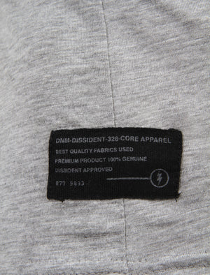 Scoober Motif Cotton T-Shirt in Light Grey Marl - Dissident