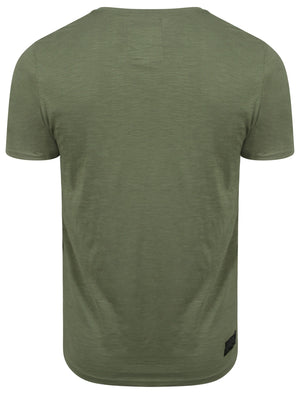 Scoober Motif Cotton T-Shirt in Olivine Khaki - Dissident