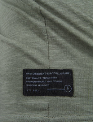 Scoober Motif Cotton T-Shirt in Olivine Khaki - Dissident