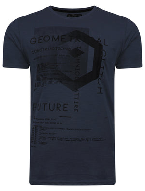 Scoober Motif Cotton T-Shirt in Reflex Blue - Dissident