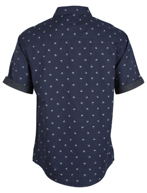 Tokyo Laundry Serene Patterned Shirt in navy