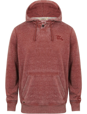 Shelby Hill Burnout Pullover Hoodie in Oxblood - Tokyo Laundry