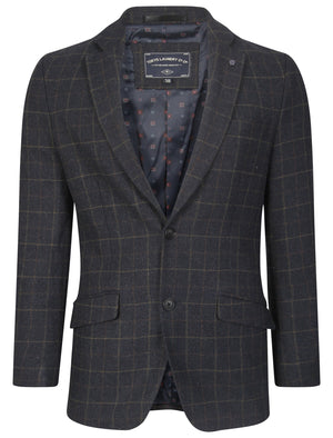 Sigman Wool Blend Blazer In Charcoal Check-Tokyo Laundry