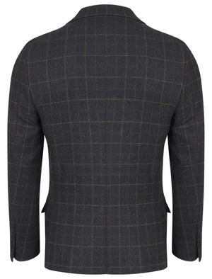 Sigman Wool Blend Blazer In Charcoal Check-Tokyo Laundry