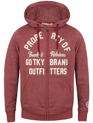 Snohaus Zip Through Hoodie in Oxblood / Eggshell - Tokyo Laundry